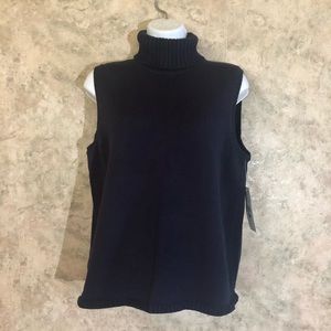 Karen Scott Sleeveless Knitted Turtle Neck Top